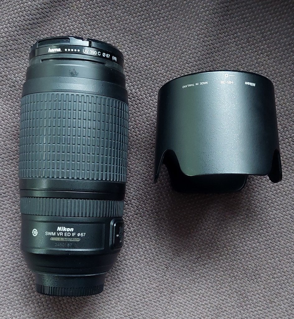 Nikon AF-S Nikkor 70-300mm 1:4.5-5.6 G ED VR + UV-filter, Audio, Tv en Foto, Fotografie | Lenzen en Objectieven, Gebruikt, Beschermhoes/tas