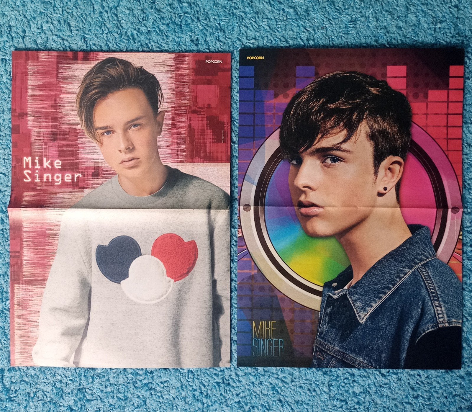 Mike Singer posters uit Duits tijdschrift, Rechthoekig Staand, Nieuw, Ophalen of Verzenden, A1 t/m A3