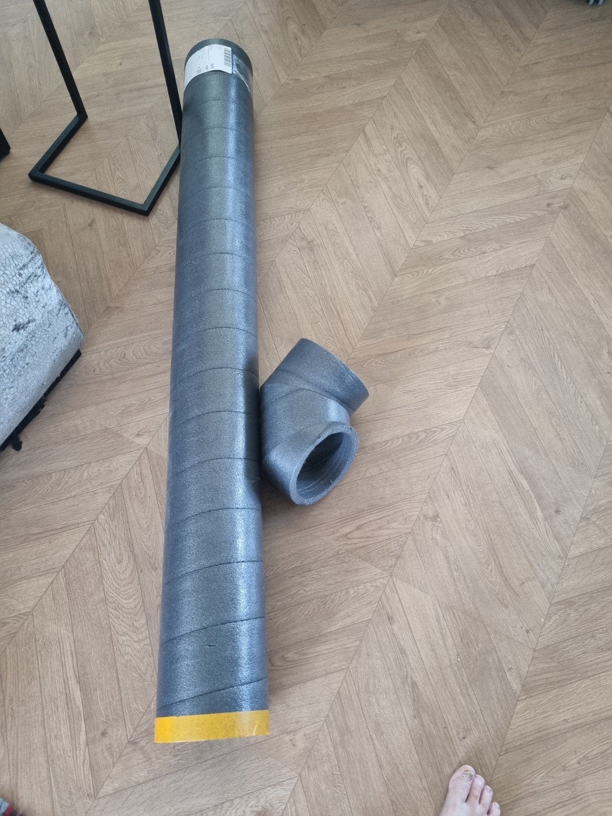 Ubbink geïsoleerde afvoerbuis met bocht, Ophalen, Bochten, Pvc, Nieuw