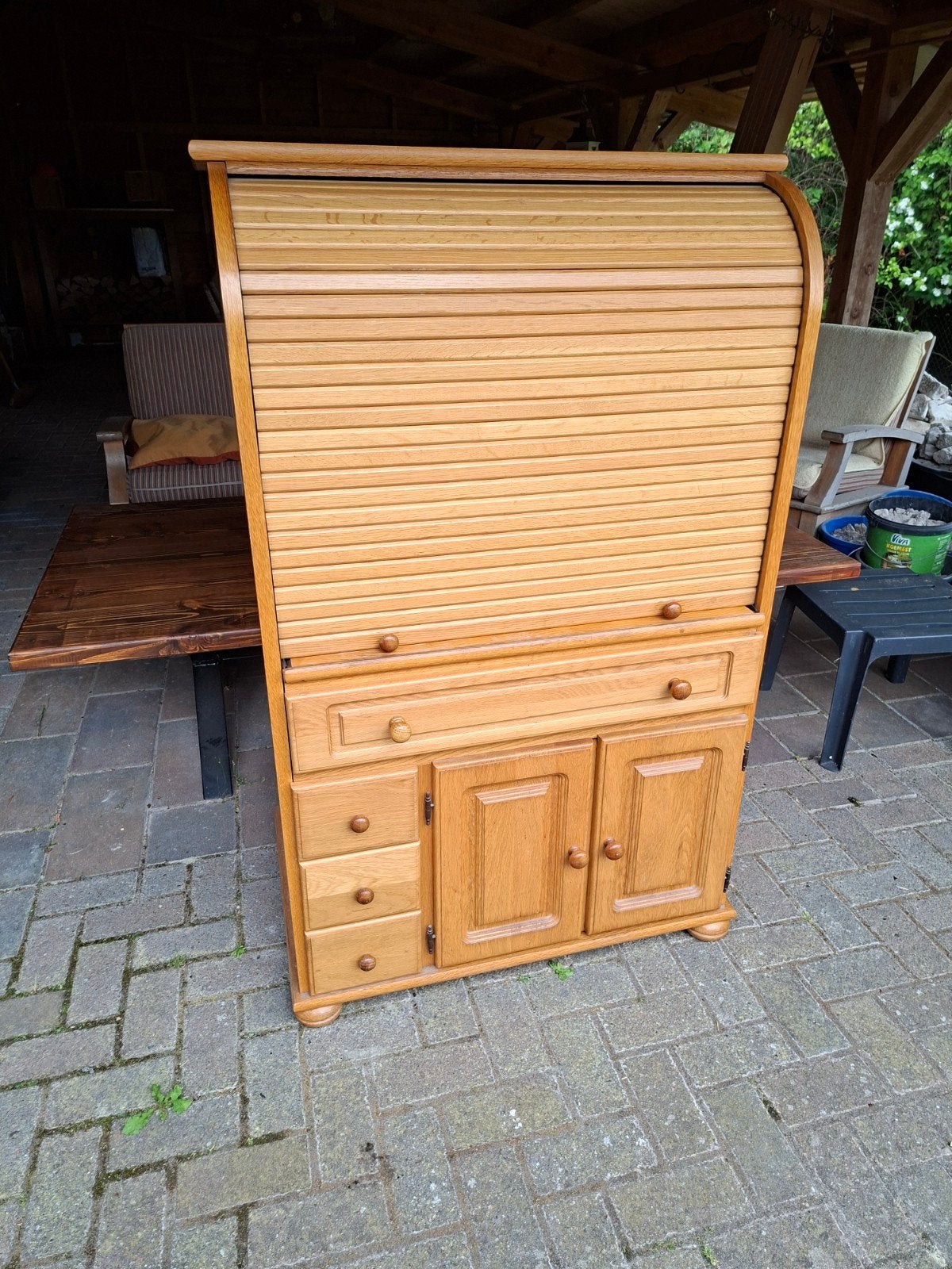 Computerkast blank eiken, Huis en Inrichting, Ophalen, Gebruikt