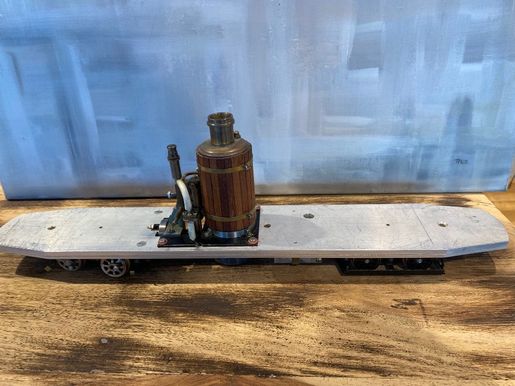 Stoomtram, met 1-cilinder stoommachine met ketel, brander, Ophalen of Verzenden, Gebruikt