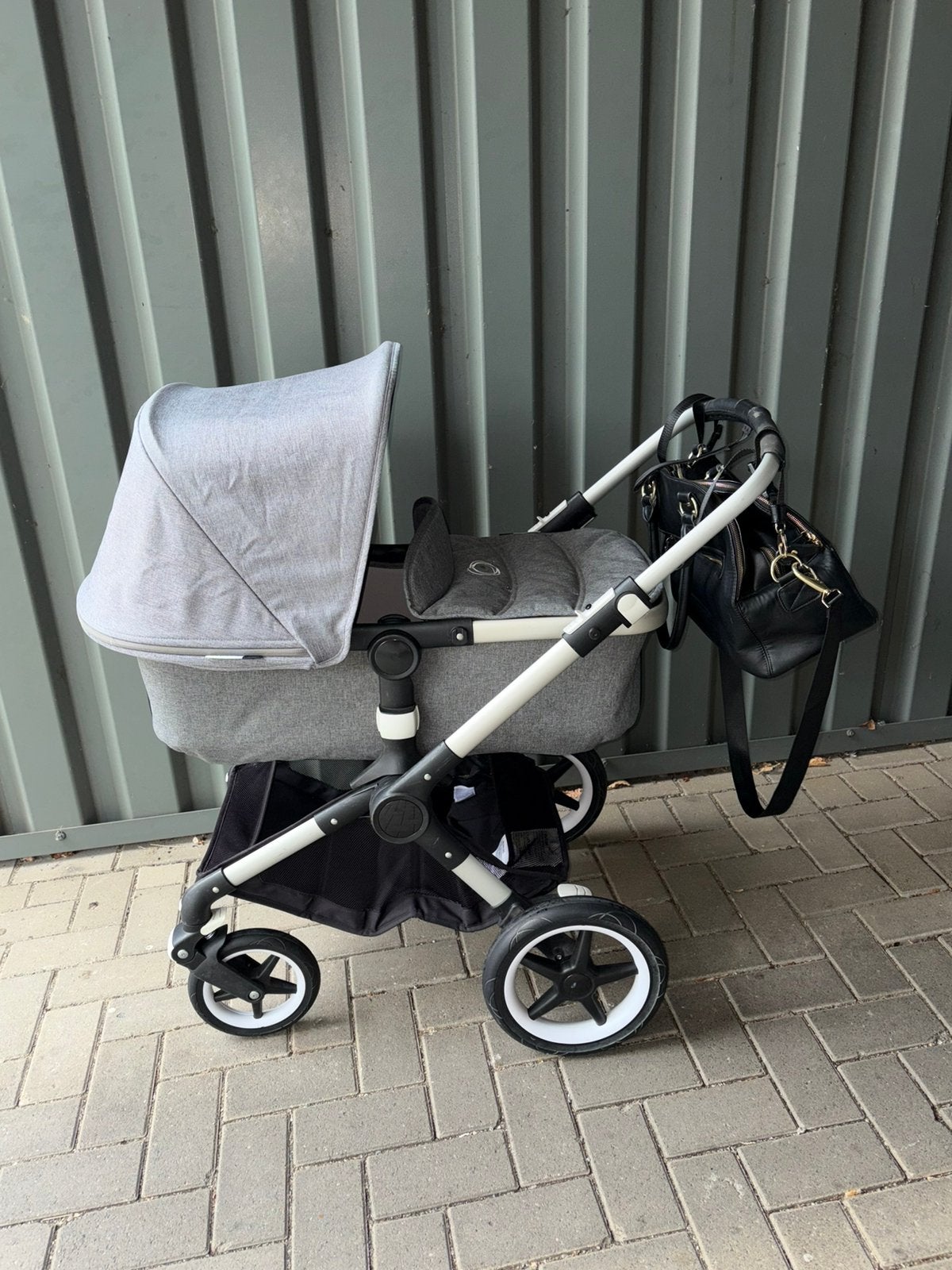 Bugaboo Fox kinderwagen Grey Melange voetenzak luitertas, Bugaboo, Zo goed als nieuw, Met reiswieg, Ophalen