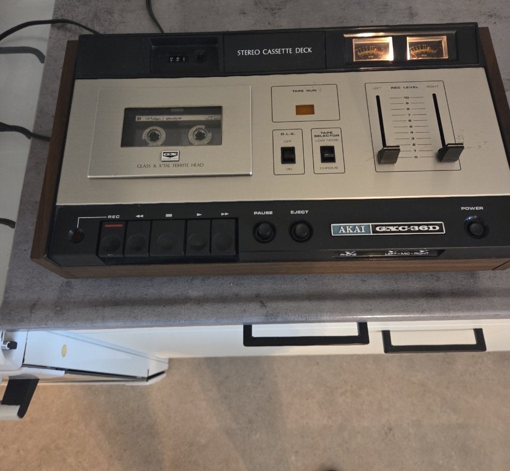 Akai GXC-36D stereo cassettedeck Vintage (1973), Ophalen, Enkel, Akai, Tape counter