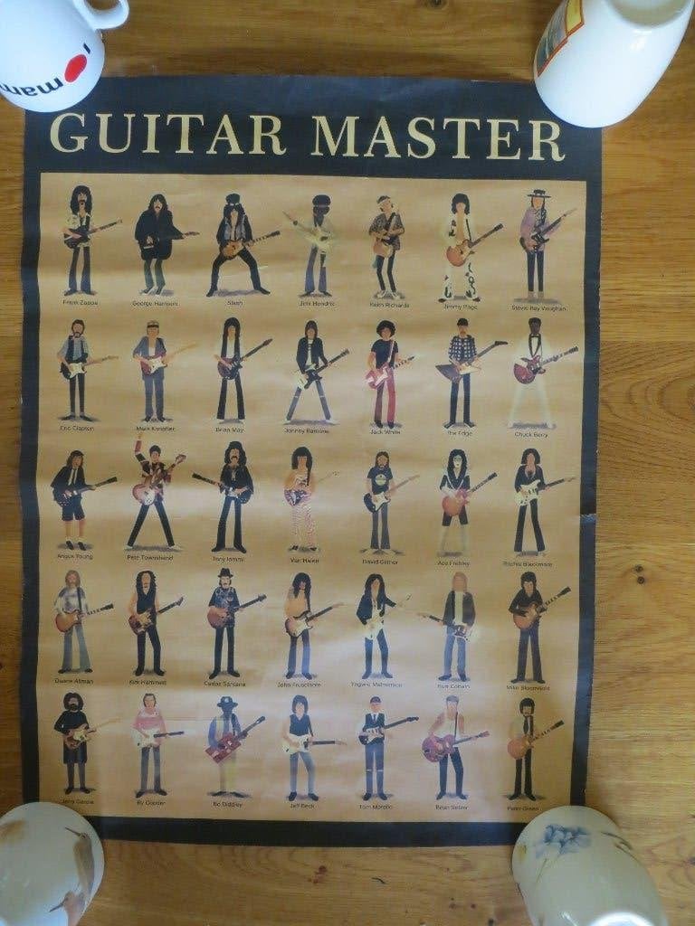 Poster: "Guitar Master", Ophalen of Verzenden, A1 t/m A3, Rechthoekig Staand, Muziek