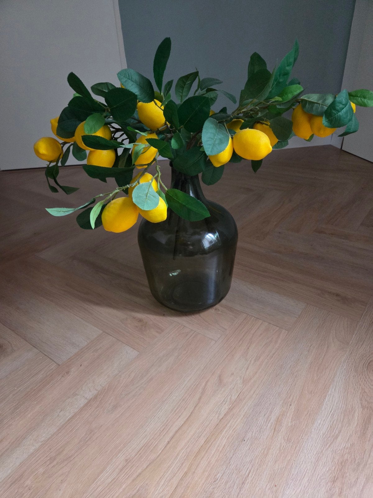 Grote glazen fles / vaas - decoratief, Ophalen of Verzenden