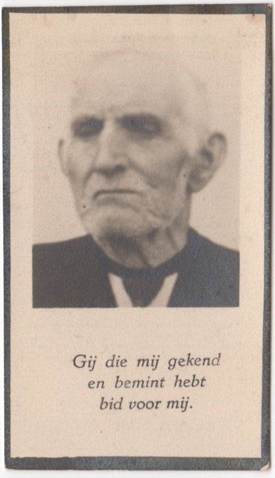 Joannes van Loon 1862 Wouw + 1943 Wouw, 80 jaar oud, Ophalen of Verzenden