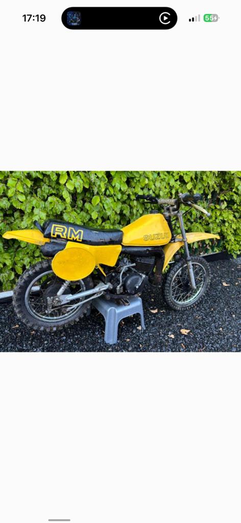 SUZUKI RM50 rm 50cc twinshock 1981 oldtimer 1980 cross, Fietsen en Brommers, Brommers | Crossbrommers, Ophalen of Verzenden, Zo goed als nieuw