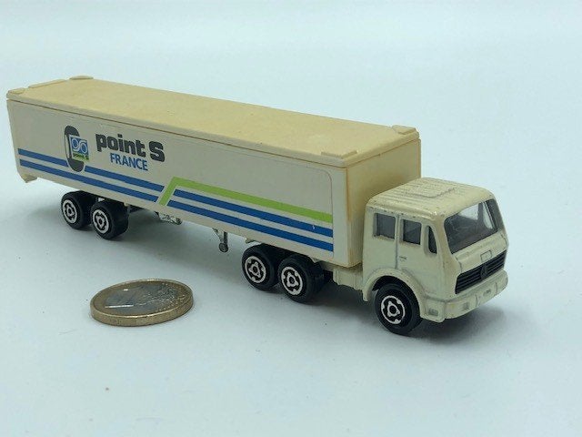 Mercedes Trekker - Oplegger "Point S France", Majorette, Ophalen of Verzenden, Gebruikt, Bus of Vrachtwagen