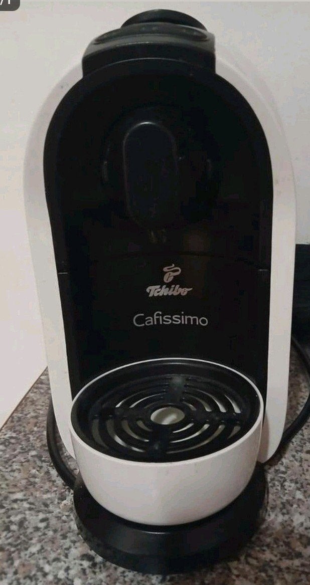 Tchibo Cafissimo capsulemachine - Wit/Zwart, Witgoed en Apparatuur, Koffiezetapparaten, Ophalen, Koffiepads en cups, Gebruikt