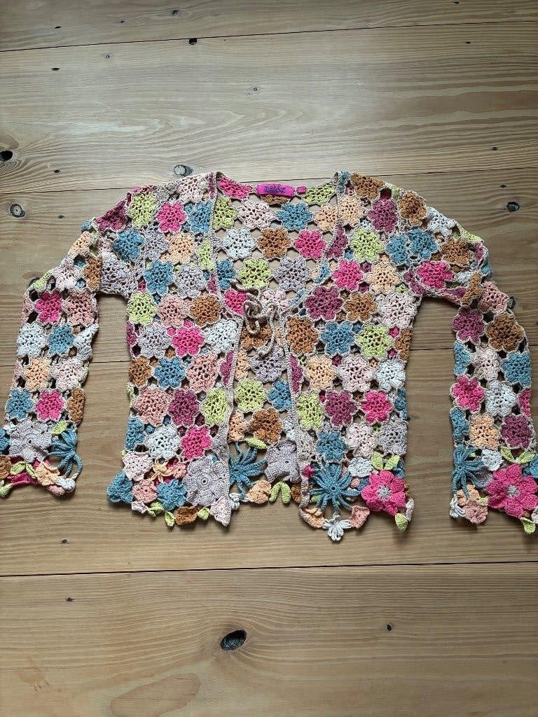 Granny square achtig gehaakt Boho vest jas, Overige kleuren, Janis, Ophalen of Verzenden, Zo goed als nieuw