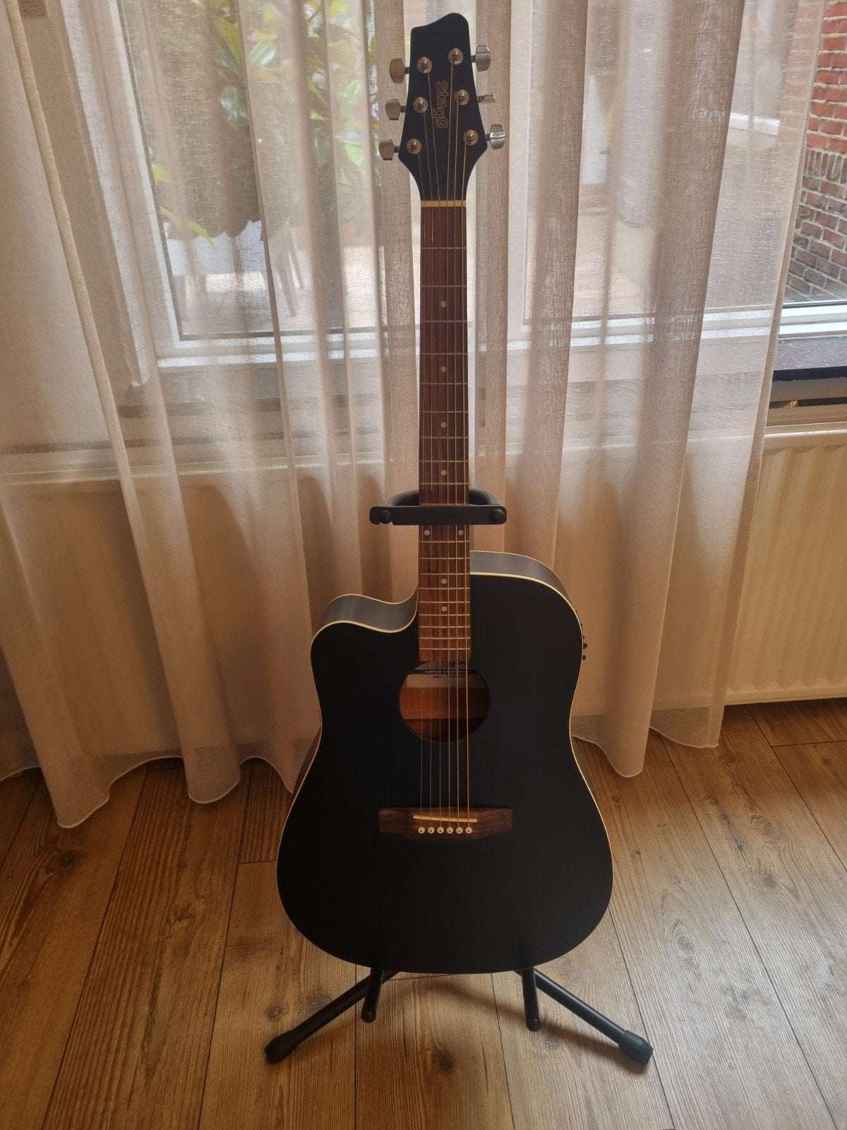 Stagg SA30DCE-LH akoestische gitaar met element, Ophalen, Gebruikt, Western- of Steelstringgitaar, Met (piezo-)element