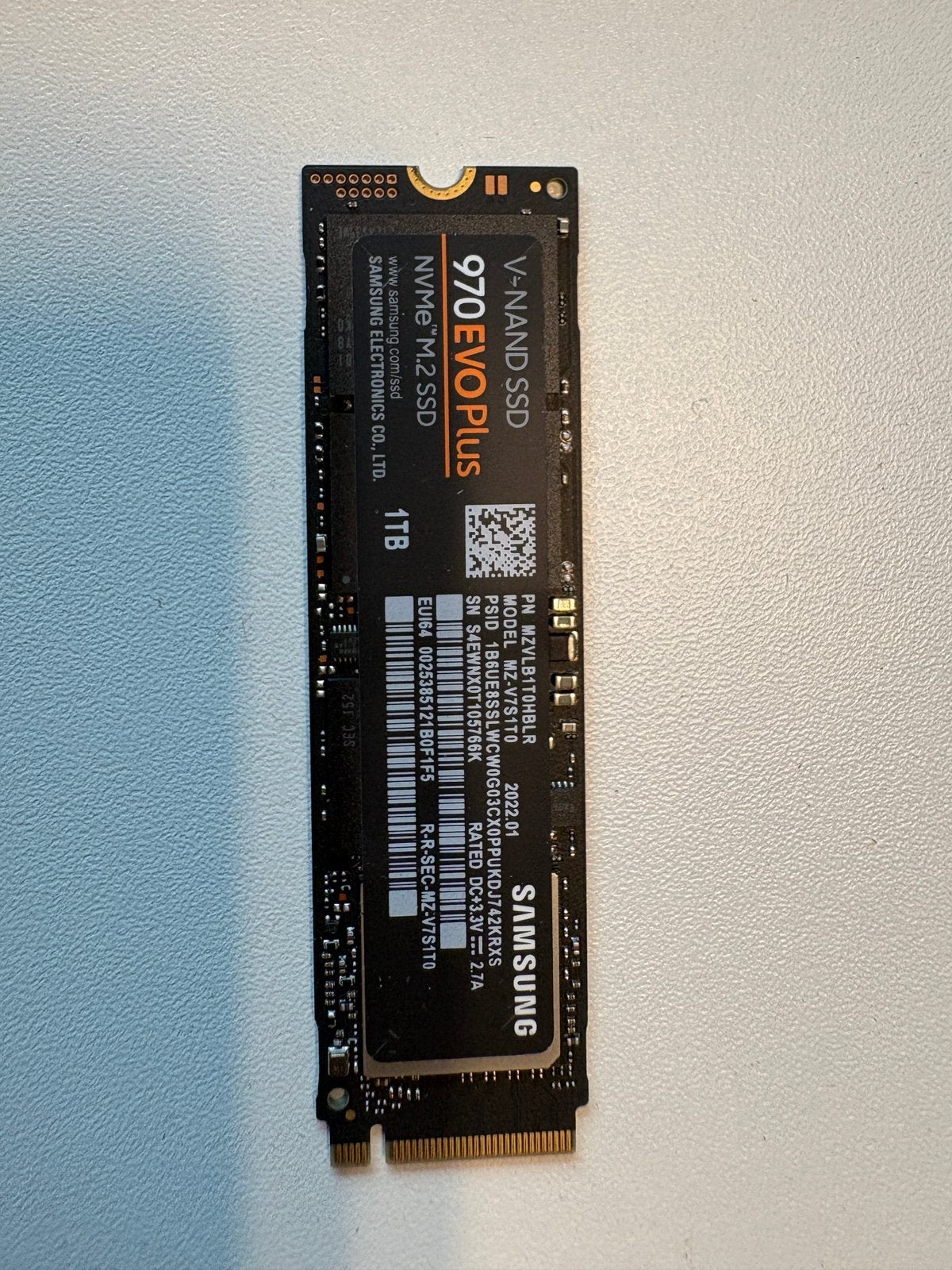 1TB Samsung V-Nand SSD NVMe M.2 SSD, Ophalen, Zo goed als nieuw