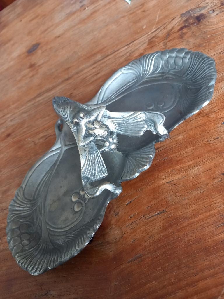 Art Nouveau schaal met zeemeermin decoratie, Antiek en Kunst, Ophalen of Verzenden
