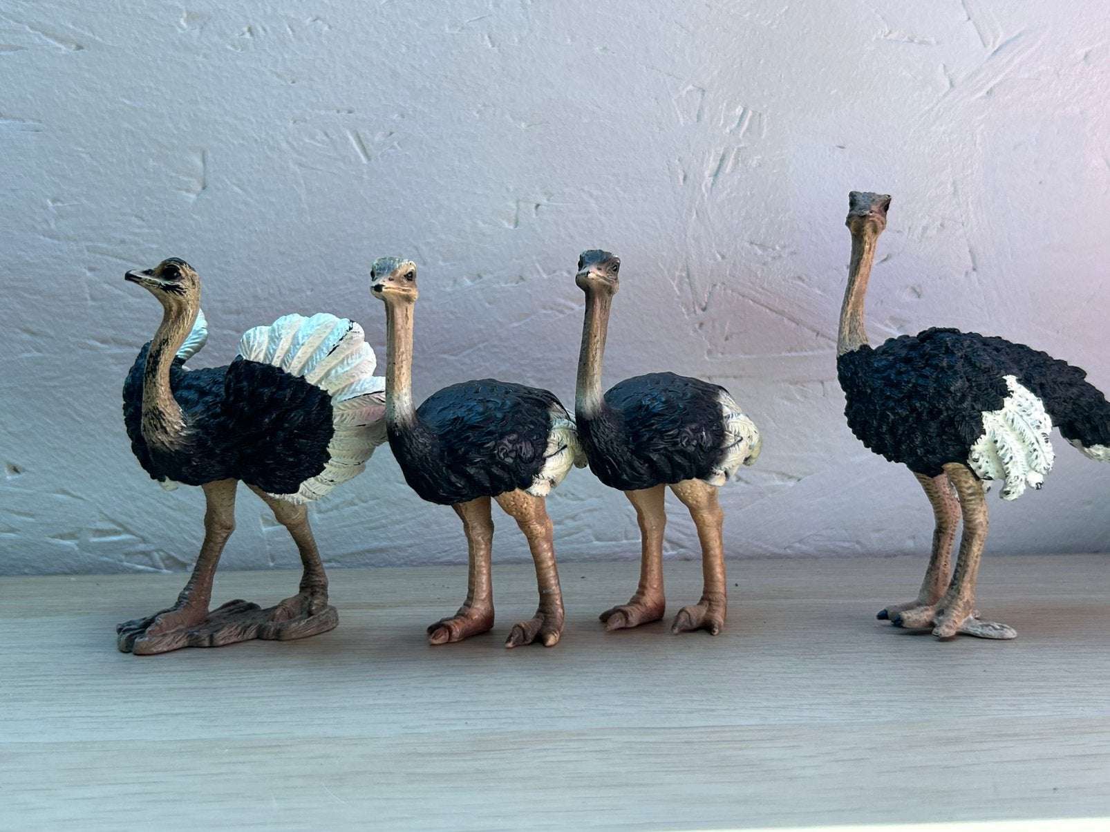Schleich struisvogels, Ophalen of Verzenden, Zo goed als nieuw, Paard, Beeldje of Figuurtje