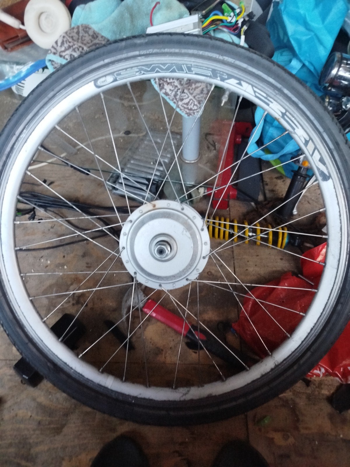 Stella Romeo  voorwiel met motor en 6-pins connector, Gebruikt, Stella, Ophalen of Verzenden, Elektrische fiets