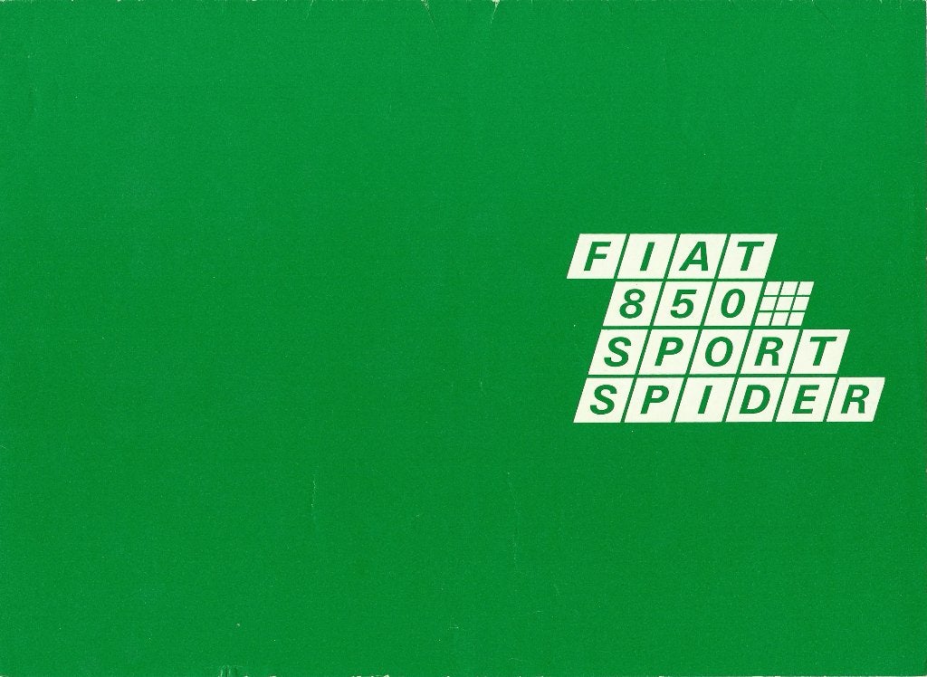 Fiat 850 Sport Spider folder, Ophalen of Verzenden, Zo goed als nieuw, Overige merken