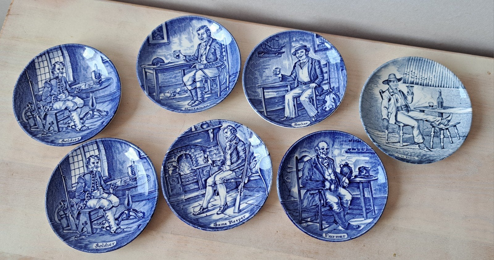 7x enoch wedgwood/boch schaaltjes, Ophalen of Verzenden, Zo goed als nieuw