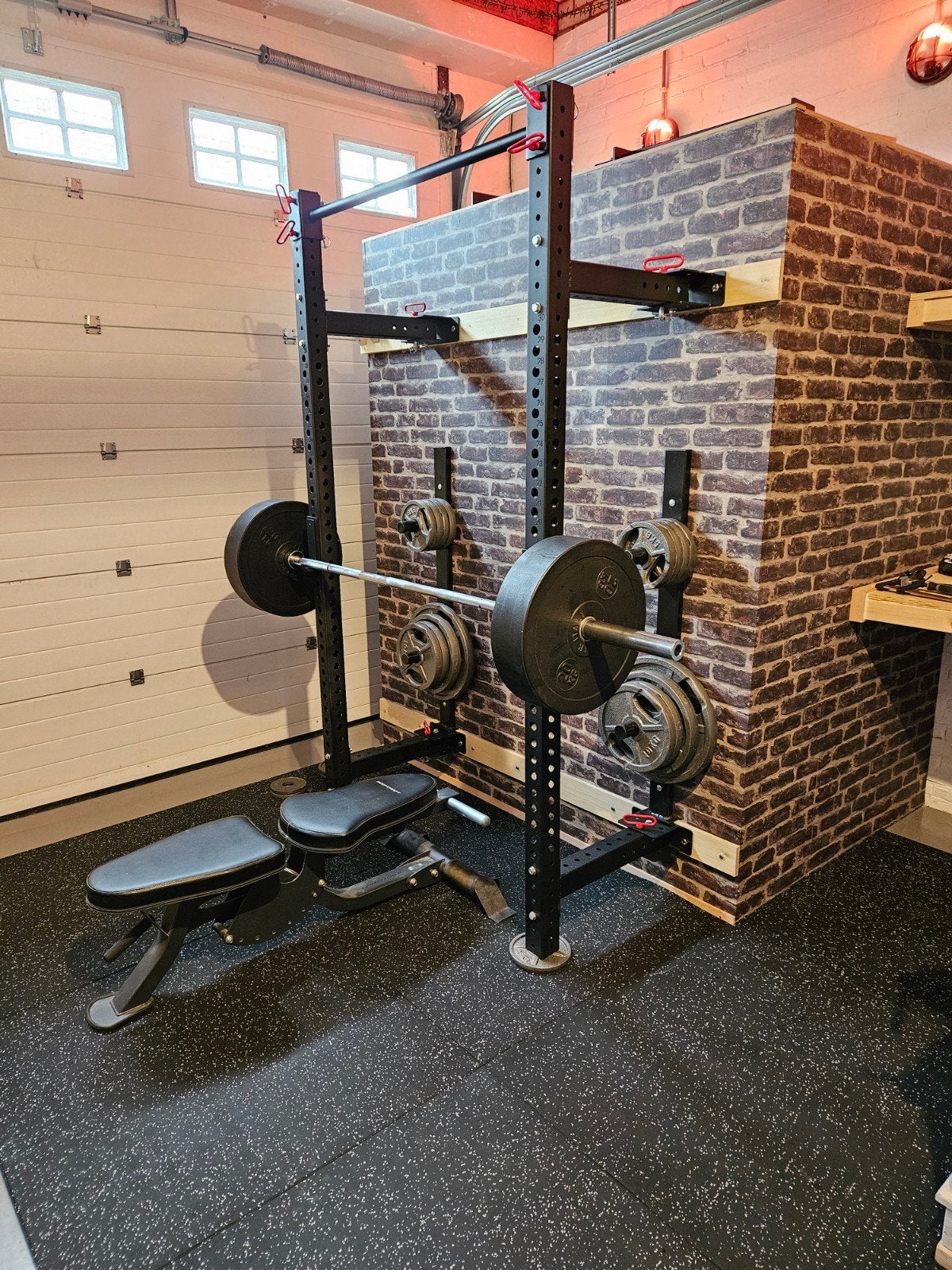 Homegym squatrek, bench, gewichten, olympisch, Sport en Fitness, Ophalen, Overige typen