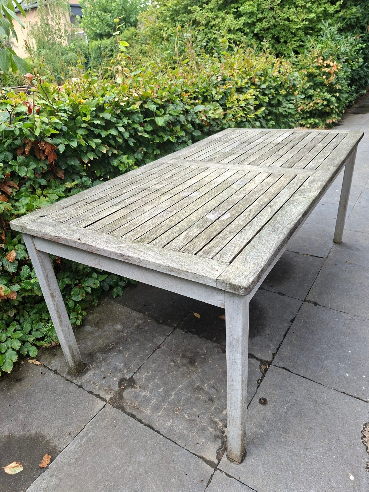 Teakhouten tuintafel 180x90x74 cm, Ophalen of Verzenden, Gebruikt, Rechthoekig, Teakhout