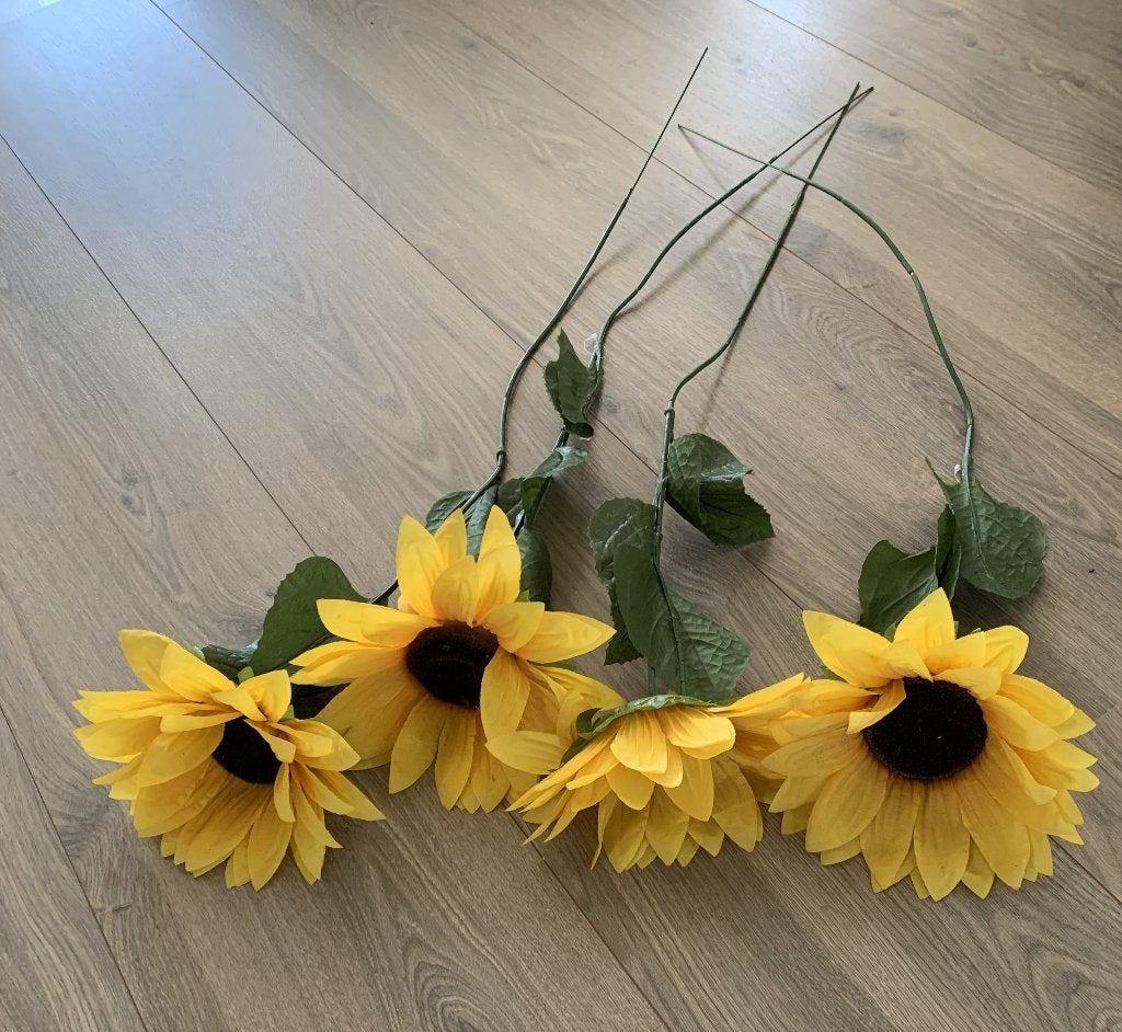 Zonnebloemen, Ophalen, Kunstbloem, Zo goed als nieuw, Binnen