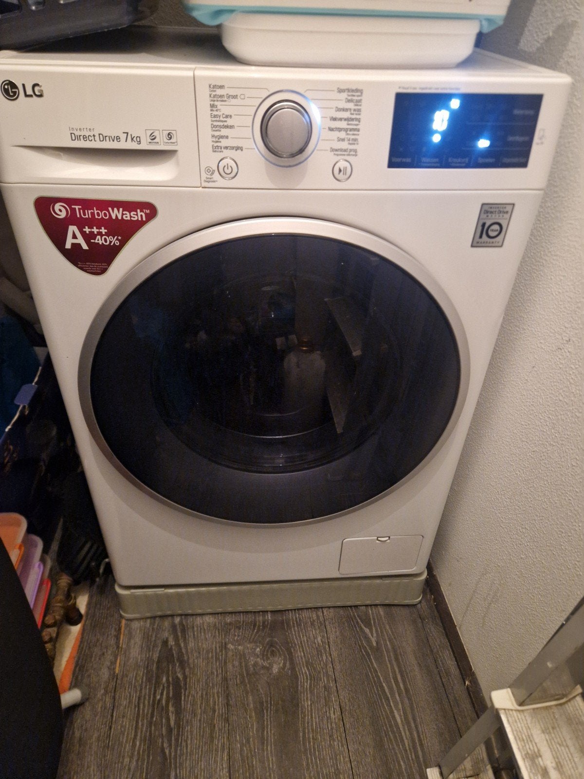 LG wasmachine 7 KG 1400 toeren, Ophalen, Gebruikt, 85 tot 90 cm, 1200 tot 1600 toeren