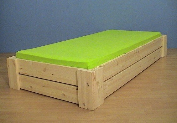 1-persoonsbed Harrie 2 latten hoog 80x180 t/m 100x220 cm, Kinderen en Baby's, Kinderkamer | Bedden, 85 tot 100 cm, Nieuw, Ophalen of Verzenden