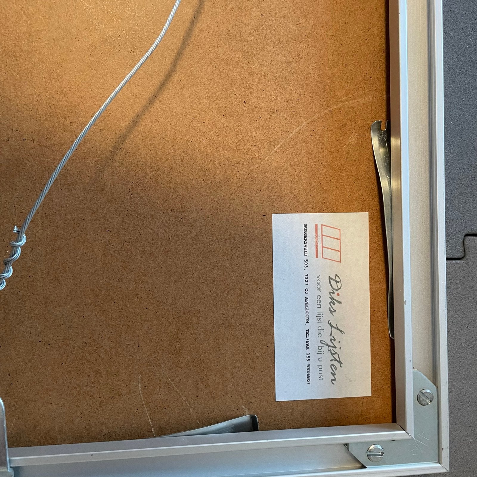 Vier zilverkleurige professionele expositie fotolijsten, Ophalen, Gebruikt, Fotolijst, Metaal