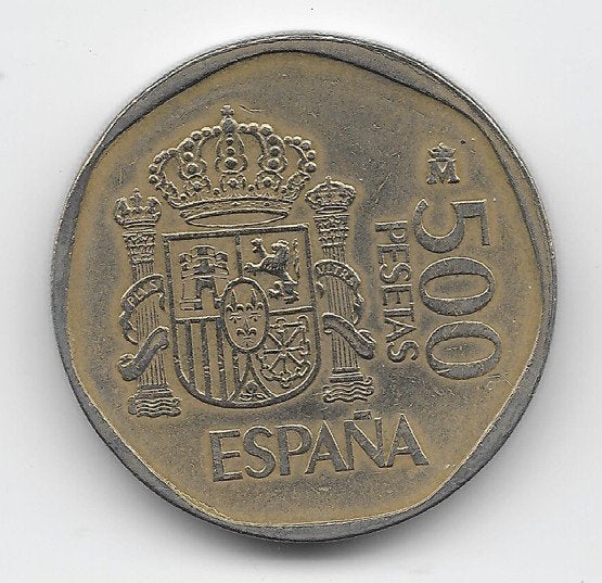Spanje 500 pesetas 1989 KM# 831, Verzenden, Overige landen, Losse munt