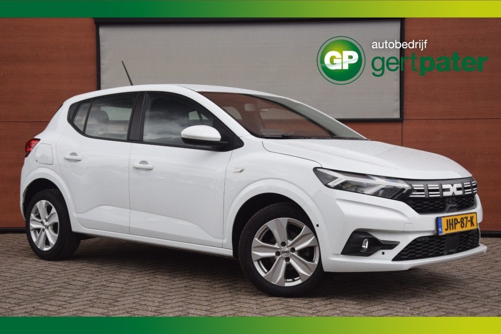 Dacia Sandero 1.0TCe 90 Expression Carplay/Camera/PDC/LM Vel, Stof, Gebruikt, Zwart, Wit