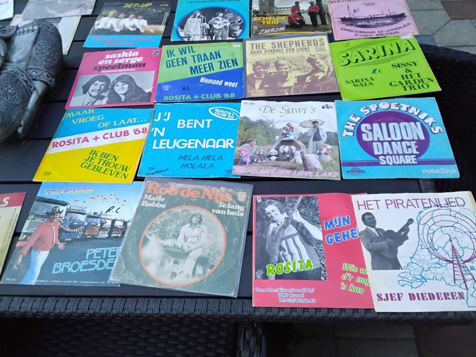 Partij singles zo uit de piraten studio 835 stuks, Cd's en Dvd's, Vinyl | Nederlandstalig, Verzenden, Zo goed als nieuw, Overige formaten