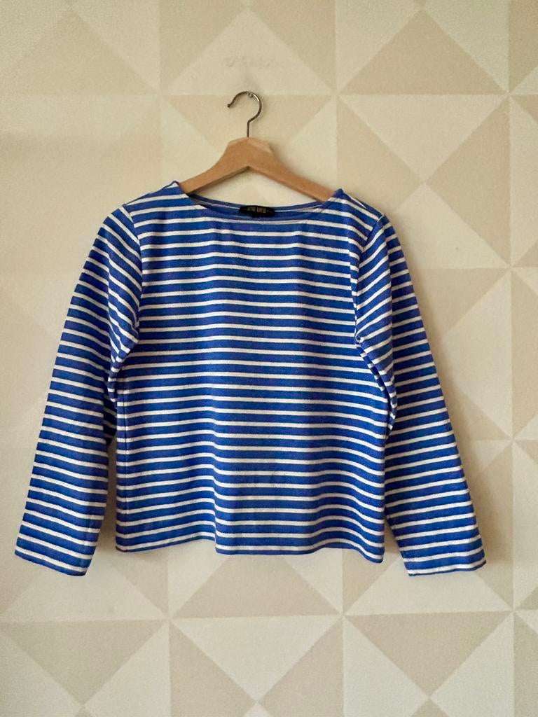 King Louie trui wit bauw gestreept Bretons S/36 zgan, Ophalen of Verzenden, Zo goed als nieuw, Maat 36 (S), Blauw