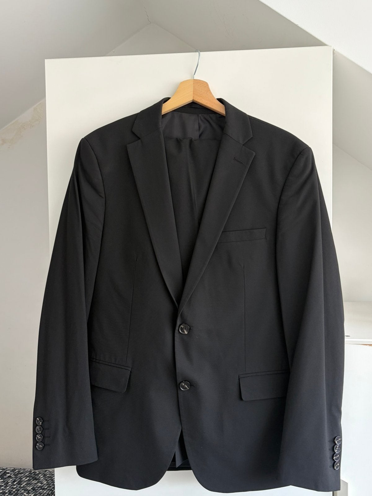 Zwarte nette pak heren, Ophalen of Verzenden, Zo goed als nieuw, Zwart