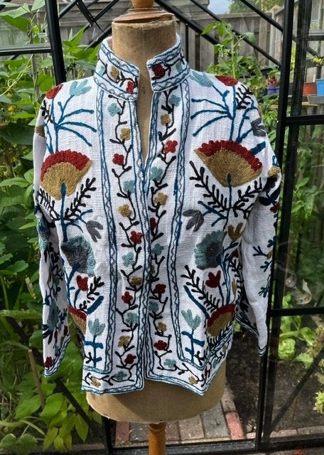 Katoenen jasje, geborduurd, najaars jas, festival jasje, Maat 38/40 (M), Overige kleuren, Nieuw, Ophalen of Verzenden