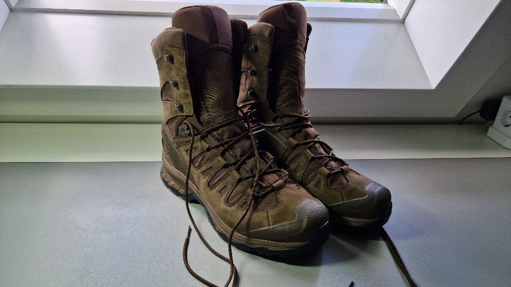 TKA: Salomon Forces Quest 4D Forces 2 HIGH GTX Schoenen., Bruin, Ophalen of Verzenden, Zo goed als nieuw, Salomon