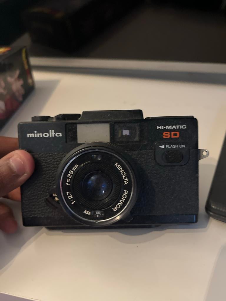 Minolta Hi-Matic SD Compact Camera - Vintage Analoog, Audio, Tv en Foto, Fotocamera's Analoog, Ophalen, Zo goed als nieuw, Compact