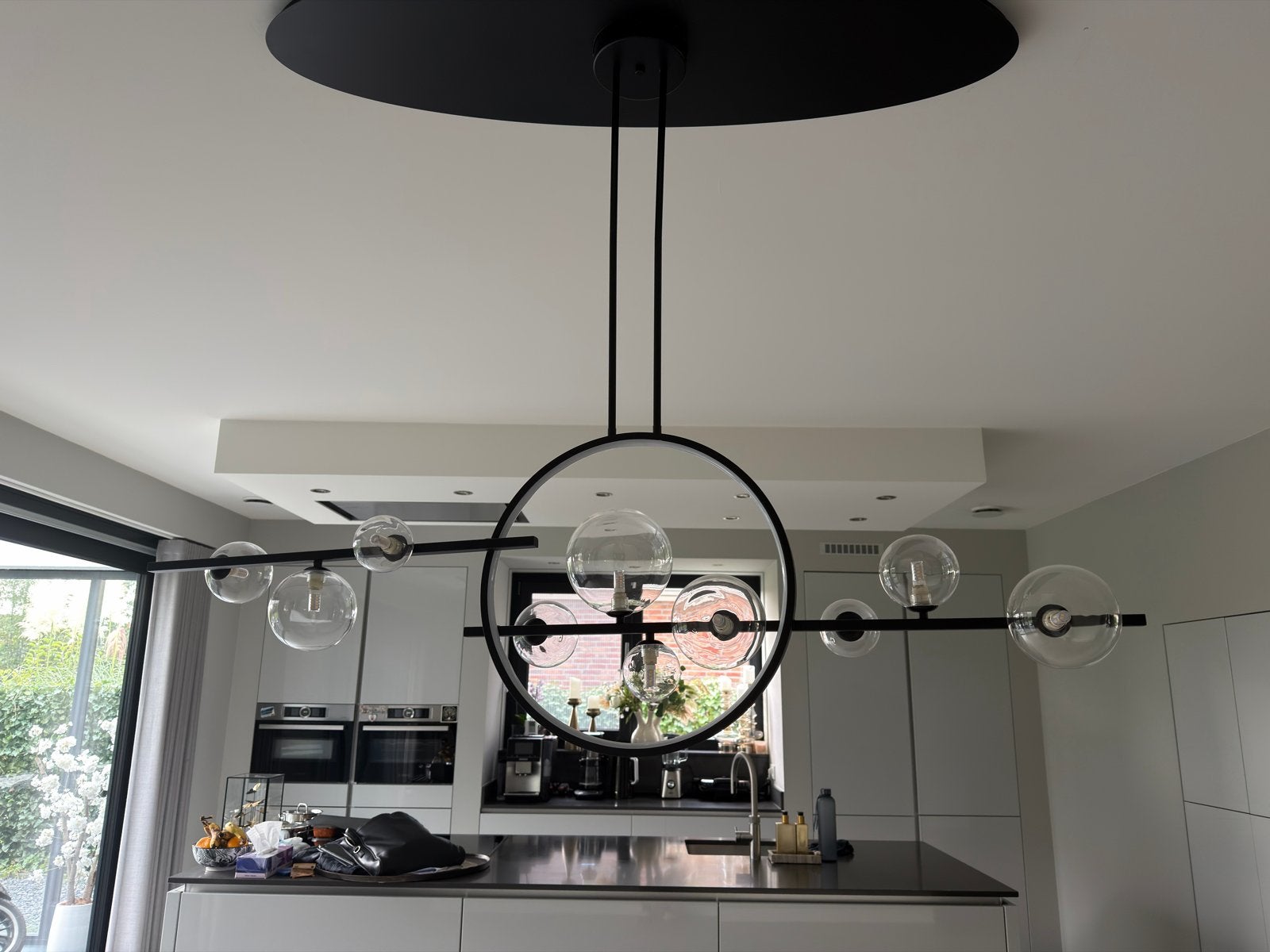 Moderne design hanglamp met glazen bollen, Ophalen, Aa, Overige fittingen, Aa