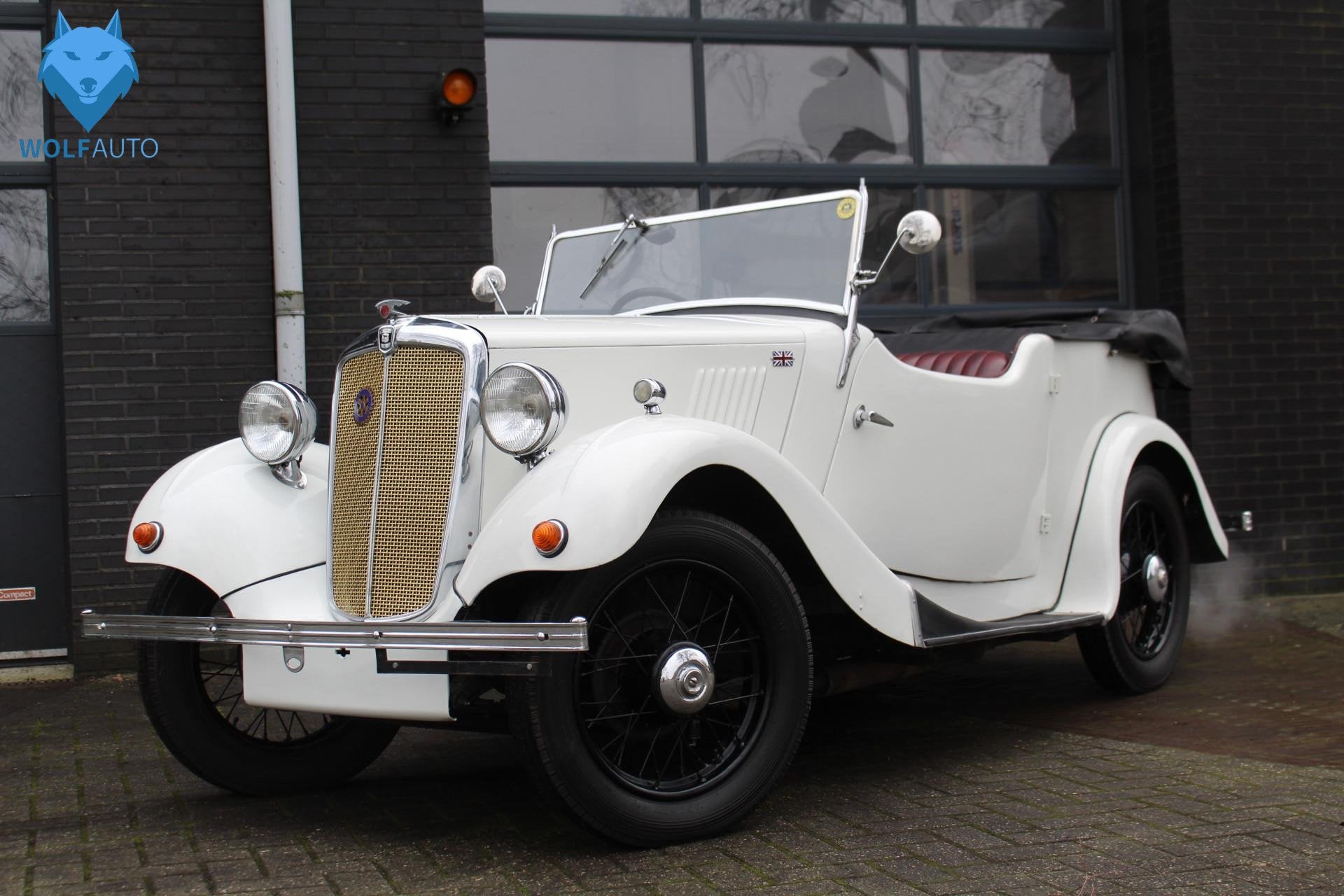 Morris Minor Eight Tourer Convertible ZEER ZELDZAAM, UNIEK!, Stof, Overige carrosserieën, Wit, 30 pk