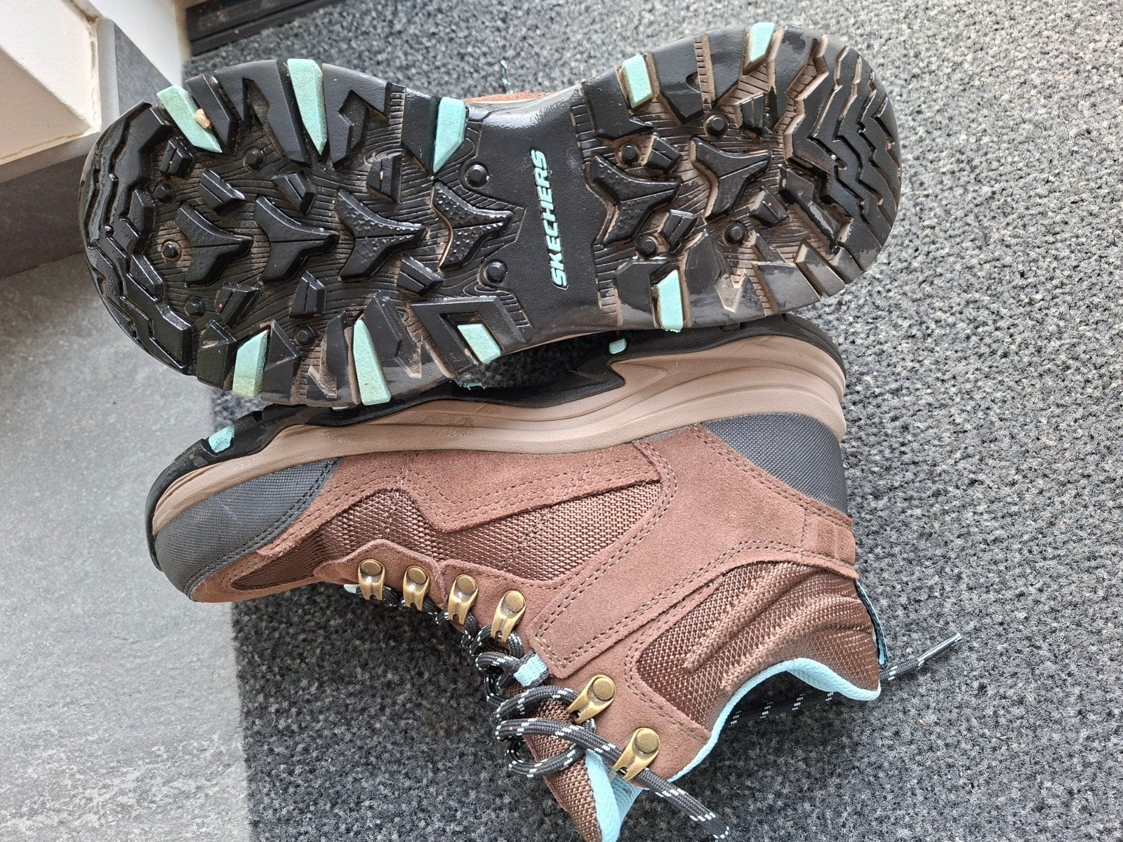 Skechers Relaxed Fit Air-Cooled Waterproof Wandelschoenen, Kleding | Dames, Skechers, Bruin, Zo goed als nieuw, Wandelschoenen