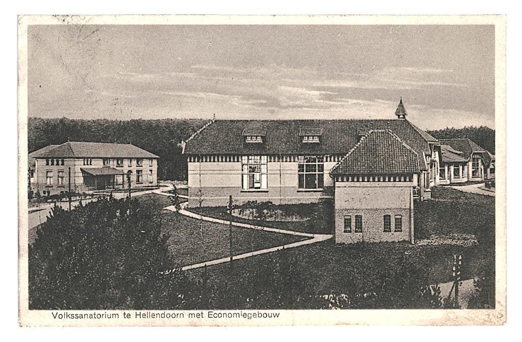 983544 Hellendoorn 1928 Sanatorium Economiegebouw Zegel verw