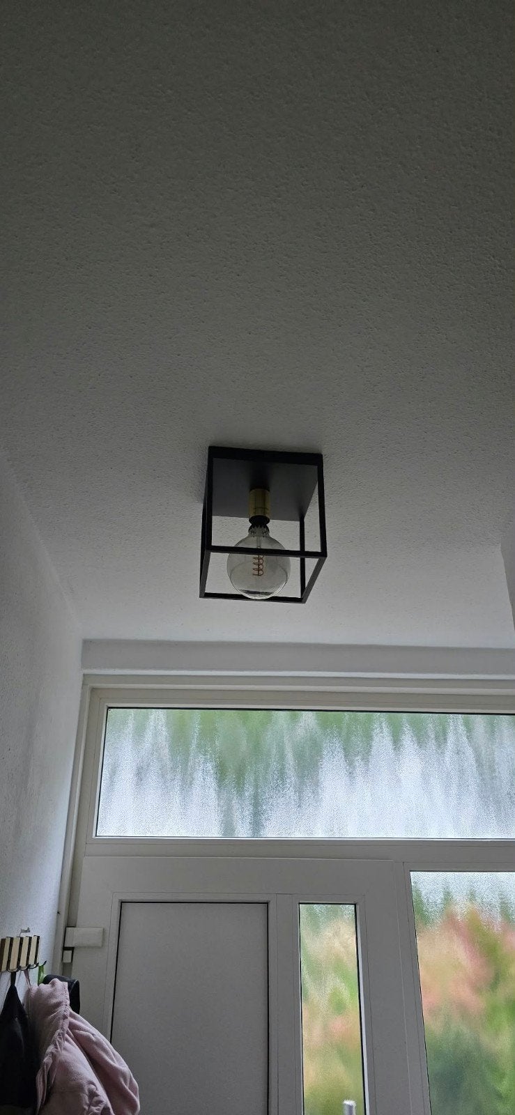 Moderne plafondlamp - Zwart metaal, vierkant design, Metaal, Zwart, Vierkant, Ophalen of Verzenden