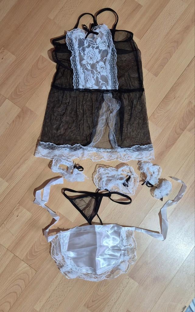 Nieuw lingerie setje maat XS/S, Kleding | Dames, Verzenden, Zwart, Setje