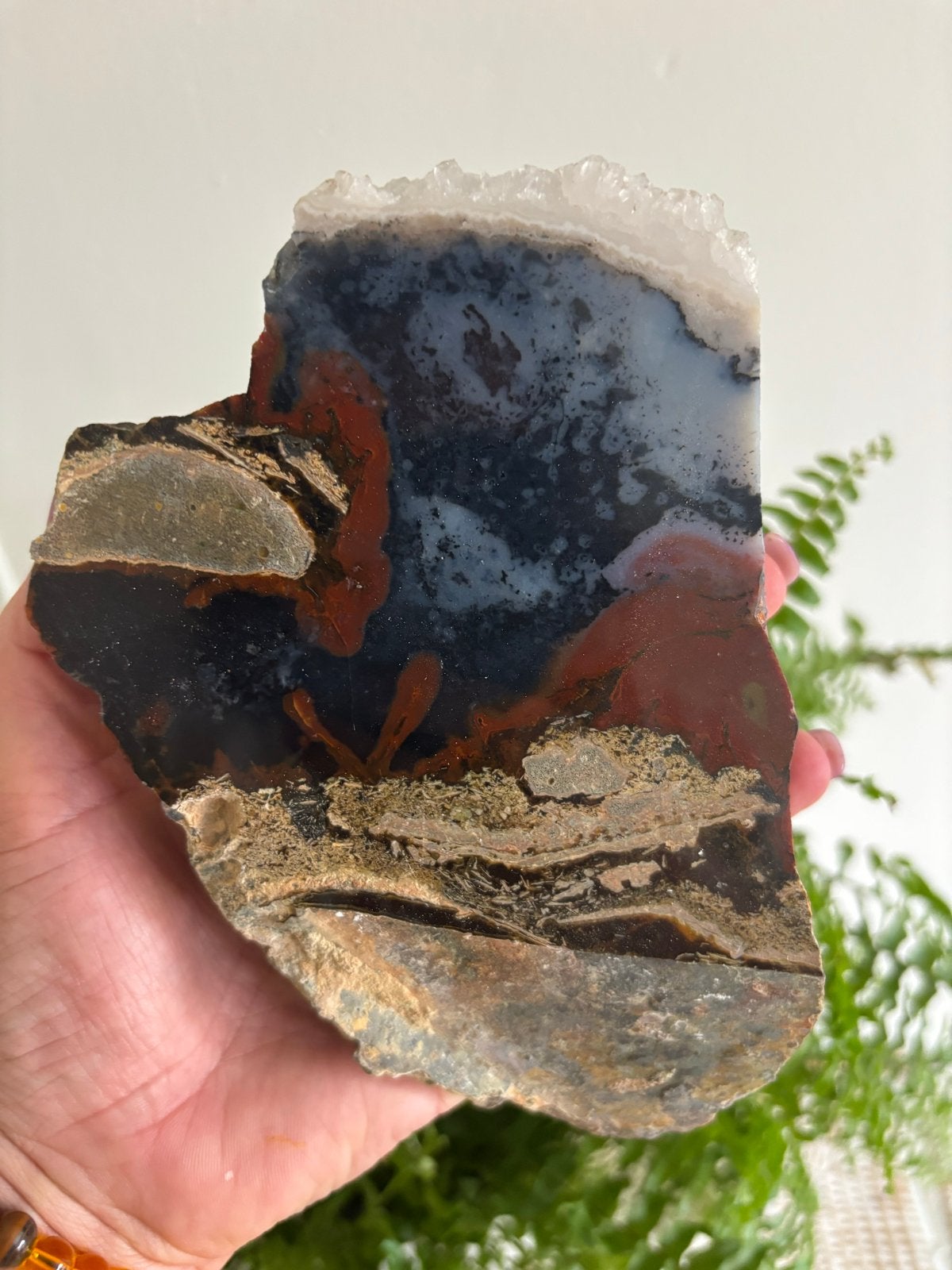 Prachtige Agaat Plak 884 gram Edelstenen Spiritueel, Vanbeeksaar4@gmail.com, Nieuw, Ophalen of Verzenden, Schimmelstraat 5