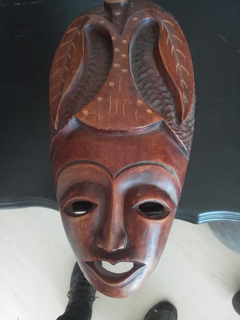 Diverse Houten Maskers - Afrikaanse en Aziatische Stijlen, Ophalen of Verzenden