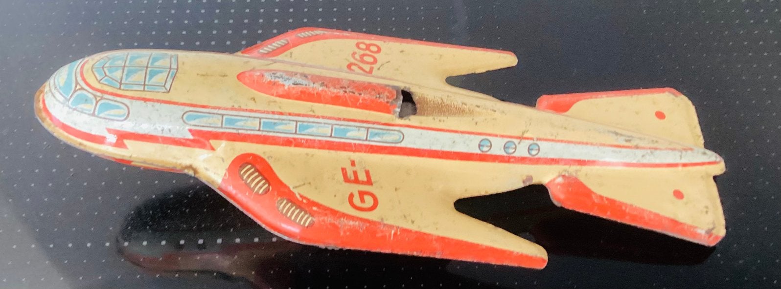 1940-50 Technofix blikken Space Ship GE 268,US-Zone Germany, Antiek en Kunst, Ophalen
