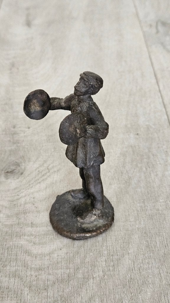 Bronzen beeld muzikant 13,5 cm, Ophalen of Verzenden, Nieuw, Mens