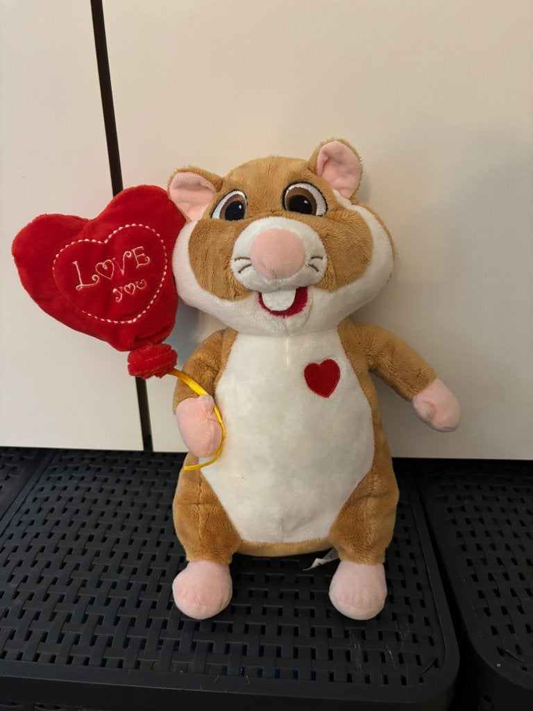 Albert Heijn Hamster Knuffel met Hartje - Zo goed als nieuw!, Hamster, Ophalen of Verzenden, Zo goed als nieuw, Middelgroot (20 tot 80 cm)
