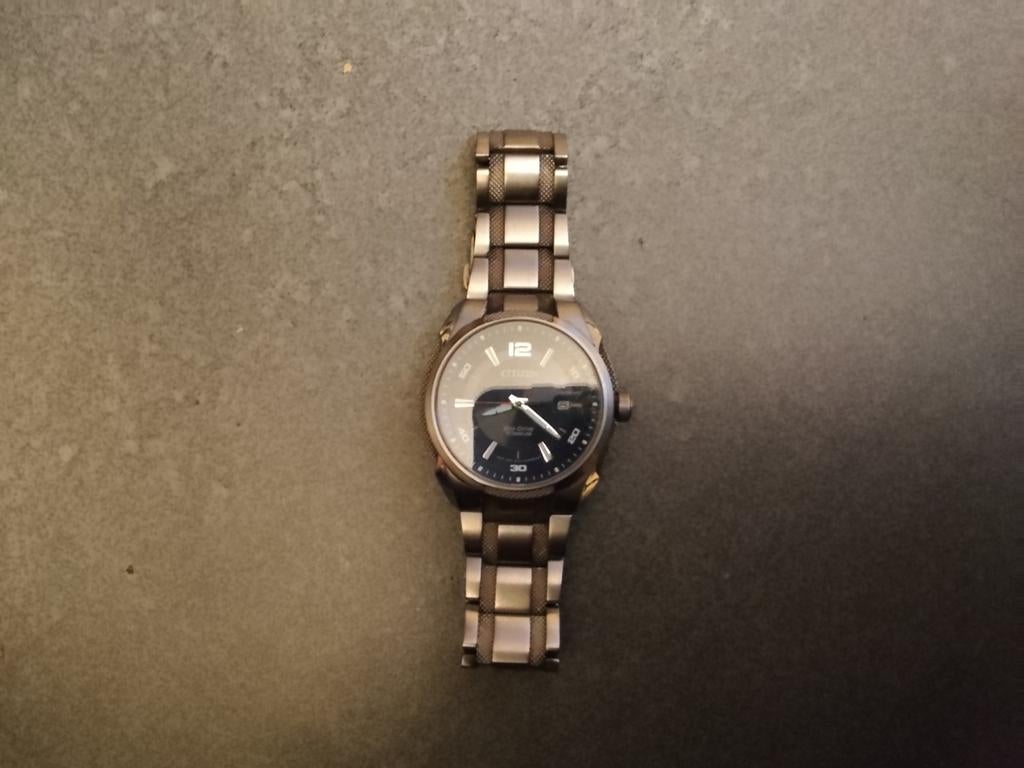 Citizen Eco Drive heren horloge, Ophalen, Gebruikt, Staal, Overige merken