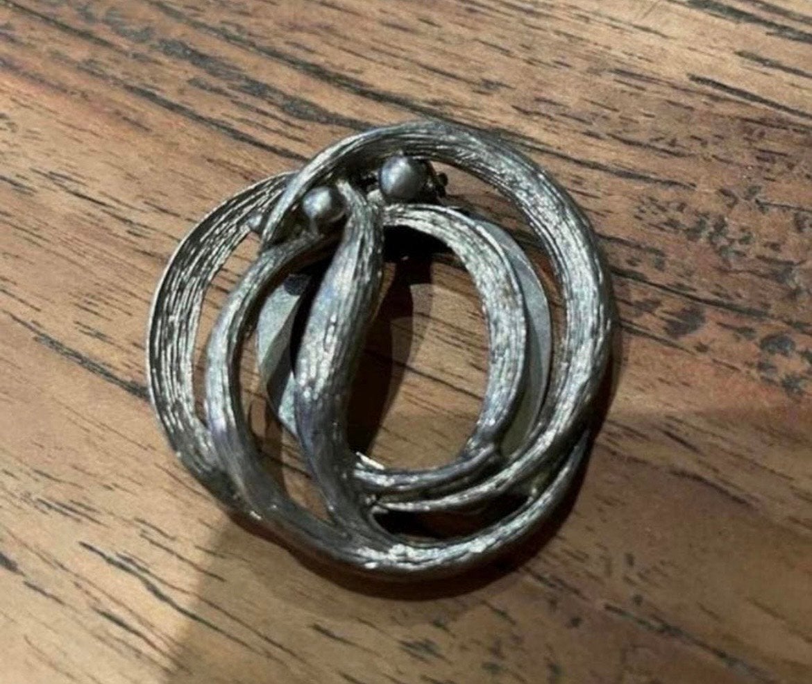 broche met abstract design, Overige materialen, 4 tot 7 cm, Gebruikt, Ophalen of Verzenden