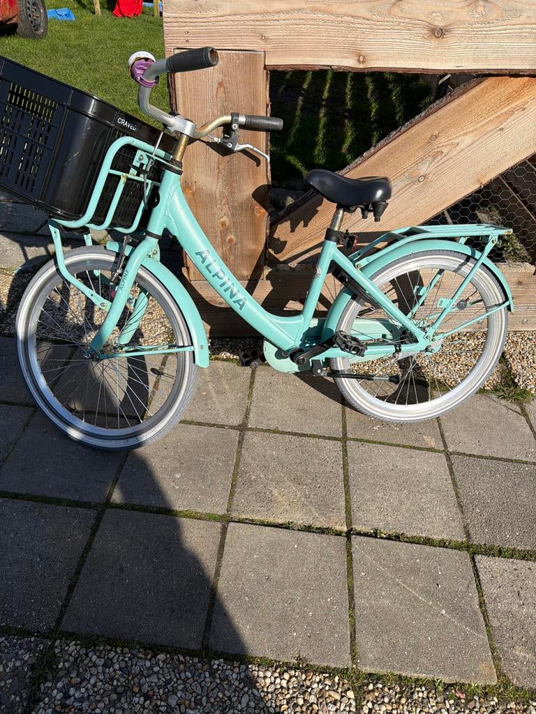 Alpina fiets met mandje - gebruikt, Fietsen en Brommers, Fietsen | Meisjes, Ophalen of Verzenden, Gebruikt, 20 inch