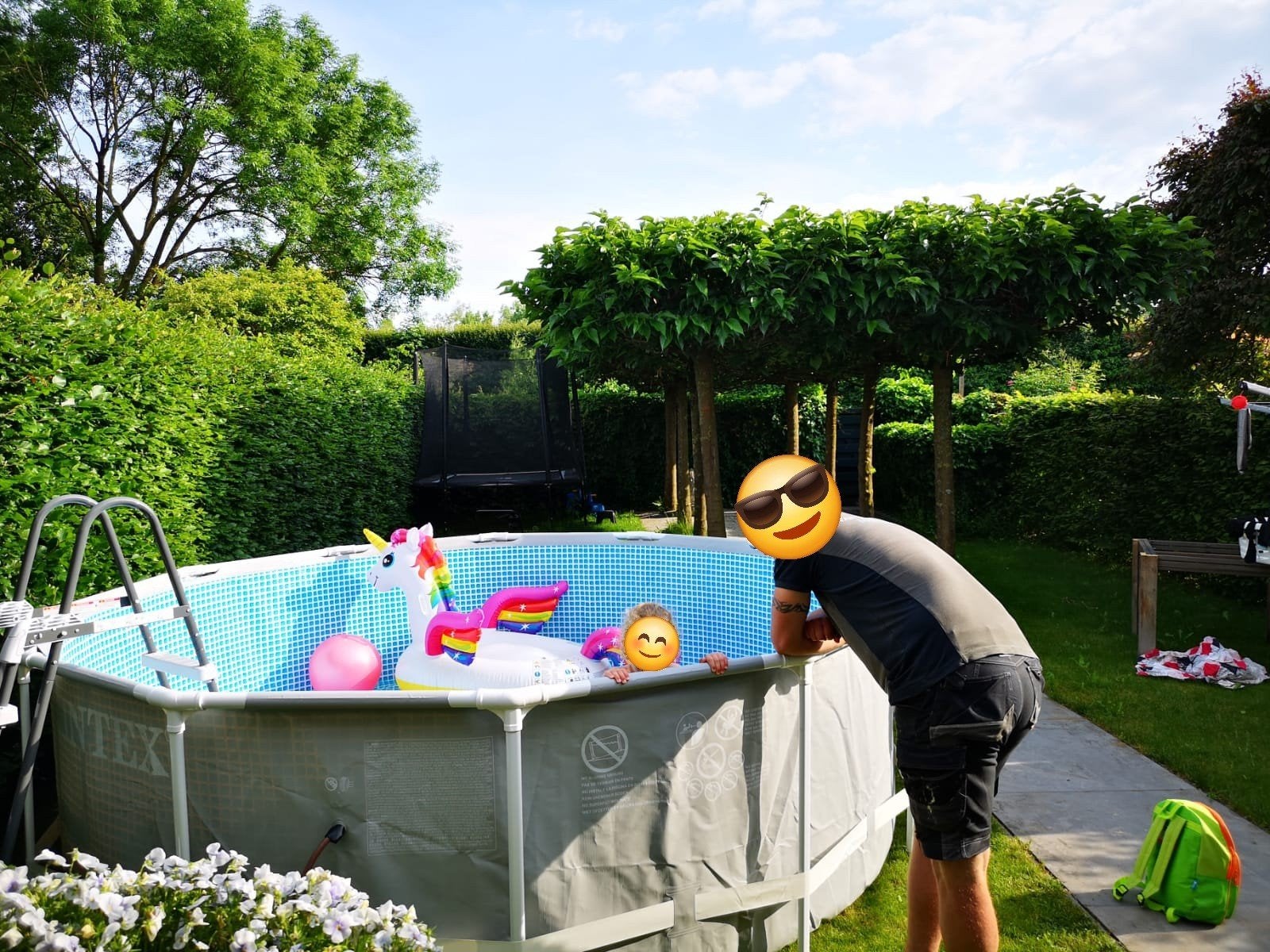 Intex zwembad  366x99 cm, Ophalen, Gebruikt, 80 tot 120 cm, Rond
